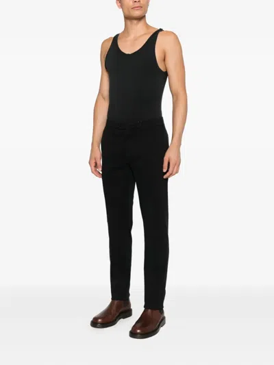 Canali Straight-leg Casual Pants In Black