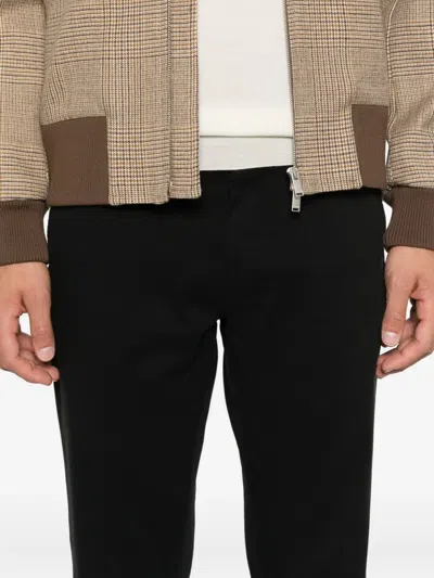 Canali Straight-leg Casual Pants In Black