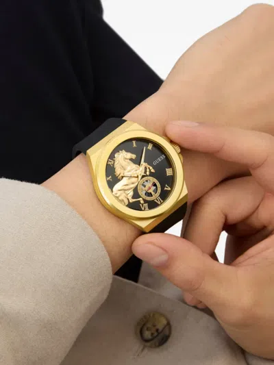 Guess Usa Horse-motif 44mm In Black
