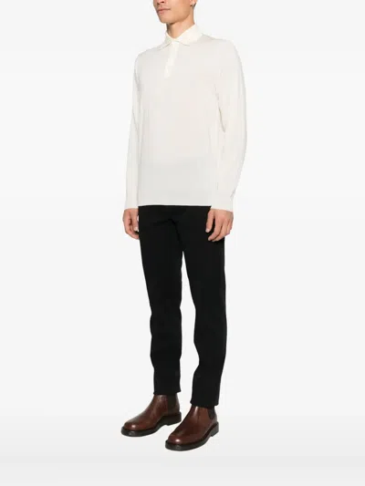 Lardini Virgin-wool Polo Shirt In White