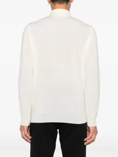 Lardini Virgin-wool Polo Shirt In White