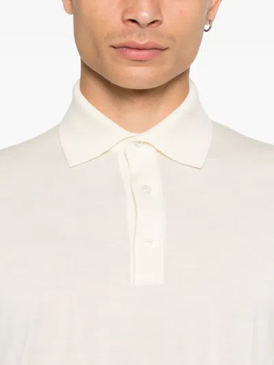 Lardini Virgin-wool Polo Shirt In White