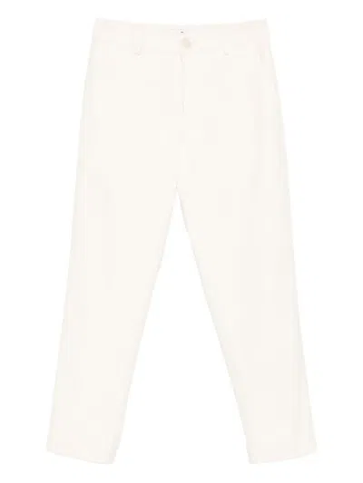 Pt Torino Cotton Trousers In White