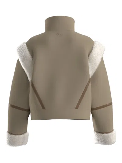 Hugo Boss Fleece-detail Jacket In Neutral