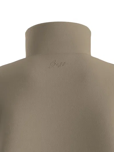 Hugo Boss Fleece-detail Jacket In Neutral