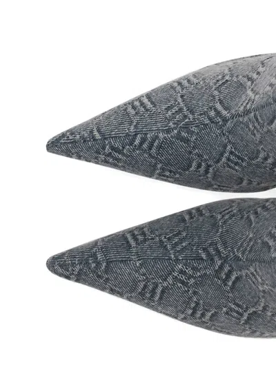 Misbhv 75mm Sasha Monogram Fading Ankle Boot In Gray