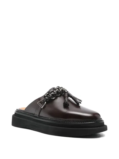 Toga Virilis Pulla Leather Mules In Brown