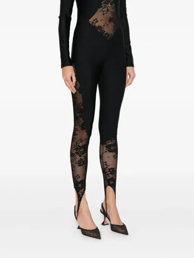 蕾丝拼接连体长裤