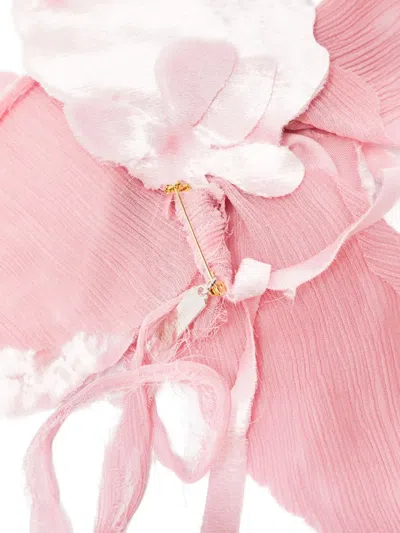 Alberta Ferretti Flower Brooch In Pink