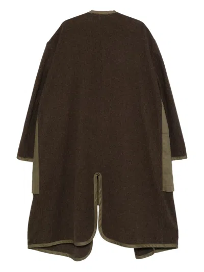 Comme Des Garçons Homme Deux Panelled Coat In Green