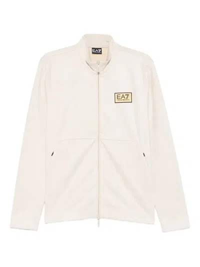 Ea7 Emporio Armani Sweaters Beige In White