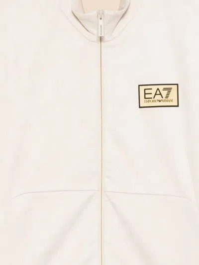 Ea7 Emporio Armani Sweaters Beige In White