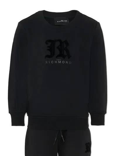 John Richmond Junior Logo-appliqué Tracksuit Set In Black