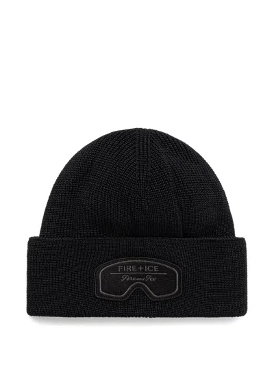 Bogner Fire+ice Zaida Logo-patch Beanie In Black