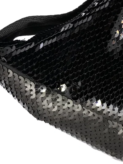 Pre-owned Prada Re-edition 2000 Sequins Mini Hobo Bag In Black