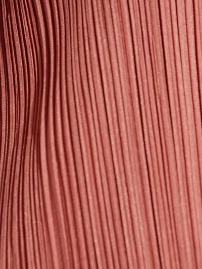 Issey Miyake Pleated Long Sleeved Top In Pink