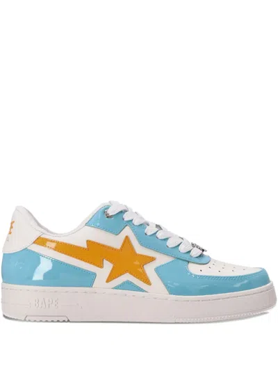 A Bathing Ape Star Lightning Sneakers In Blue