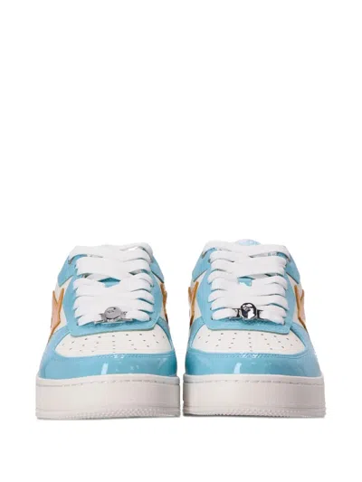 A Bathing Ape Star Lightning Sneakers In Blue
