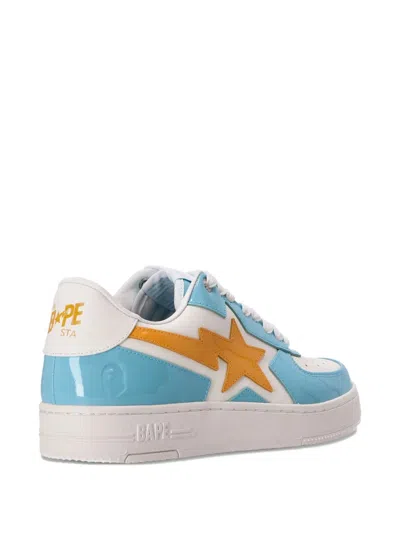 A Bathing Ape Star Lightning Sneakers In Blue