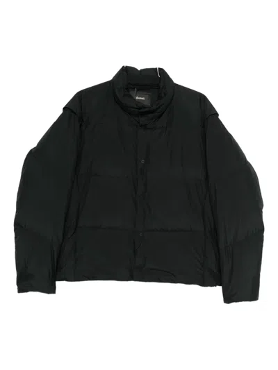 Laminar High-neck Quilted Jacket Clothing In Black