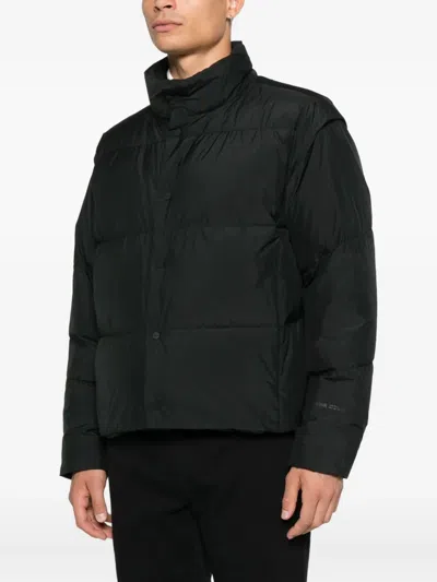 Laminar High-neck Quilted Jacket Clothing In Black