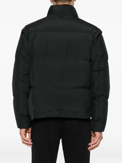 Laminar High-neck Quilted Jacket Clothing In Black