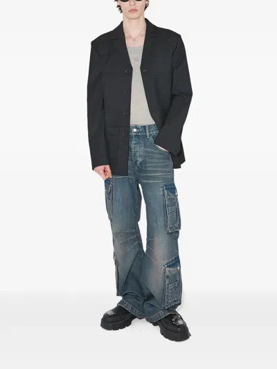 Misbhv Davide Single-breasted Blazer In Black