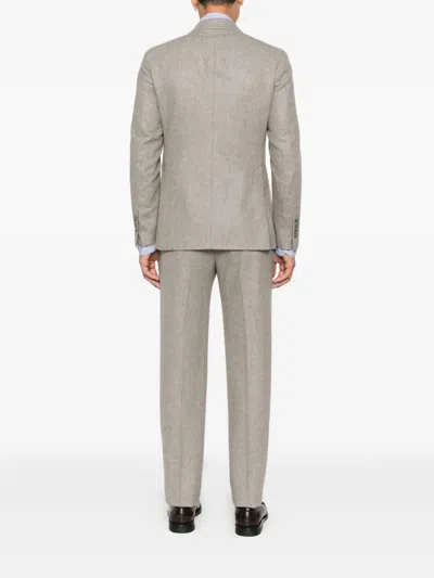 Tagliatore Double-breasted Suit In Gray