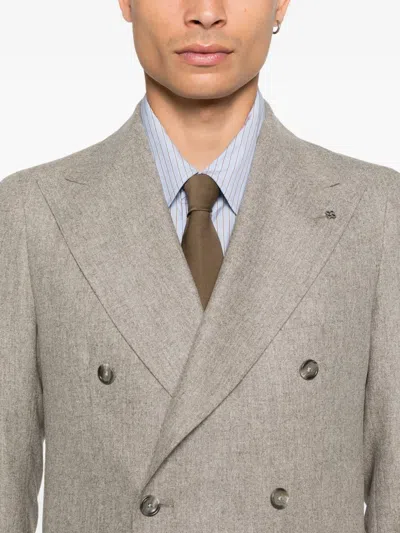 Tagliatore Double-breasted Suit In Gray