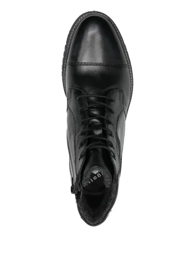 Bugatti Lace-up Boots In Black