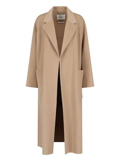 Ivy & Liv Belted Coat In Neutral