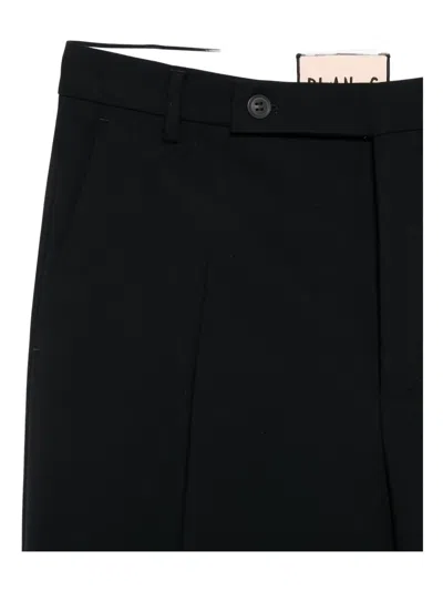 Plan C Seam-detail Trousers In Black