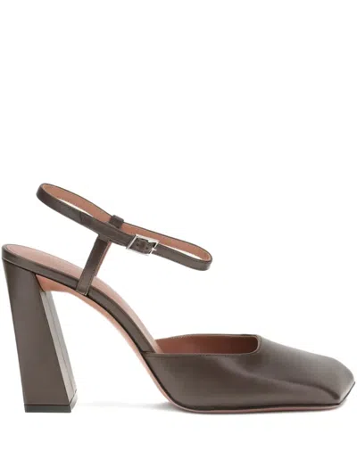Amina Muaddi Charlotte Pumps In Brown