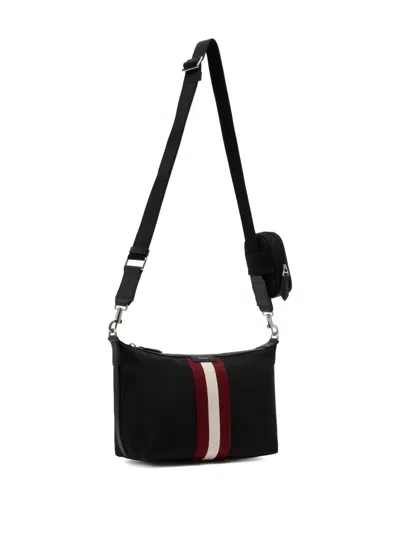 Bally Code Ribbon Logo Shoulder Bag In Black