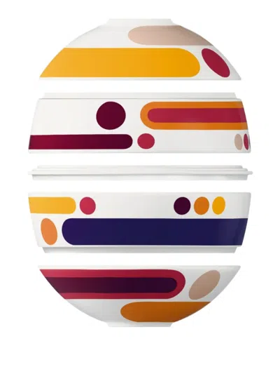 Villeroy & Boch Iconic La Boule Miami Stackable Seven-piece Porcelain Set In Multi