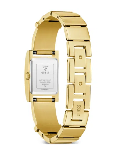 Guess Usa Crystal-embellished Quartz 20mm In Gold