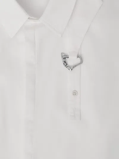 Heliot Emil Metal-detail Cotton Shirt In White