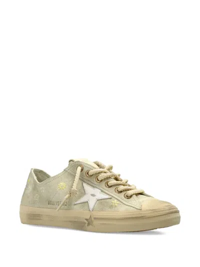 Golden Goose Floral-embroidered Sneakers In Neutral