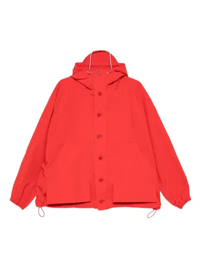 Ymc You Must Create Drawstring Hooded Jacket In Red