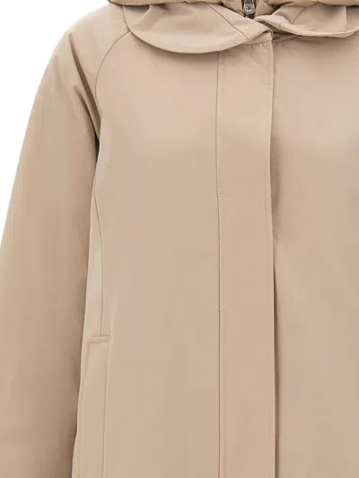 Elena Miro' Layering Down Jacket In Neutral