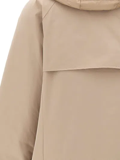 Elena Miro' Layering Down Jacket In Neutral