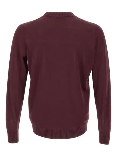 Filippo De Laurentiis Bordeaux Wool Turtleneck In Burgundy
