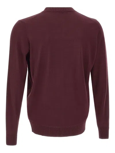 Filippo De Laurentiis Bordeaux Wool Turtleneck In Burgundy