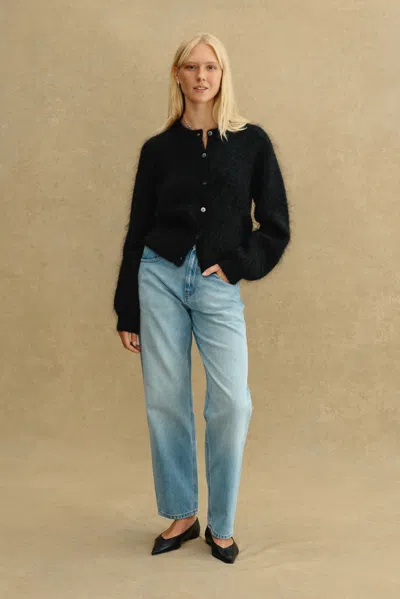 A Days March Maine Mohair Cardigan In Black