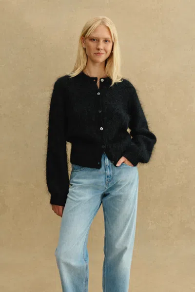 A Days March Maine Mohair Cardigan In Black