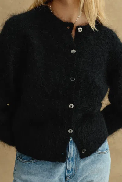A Days March Maine Mohair Cardigan In Black