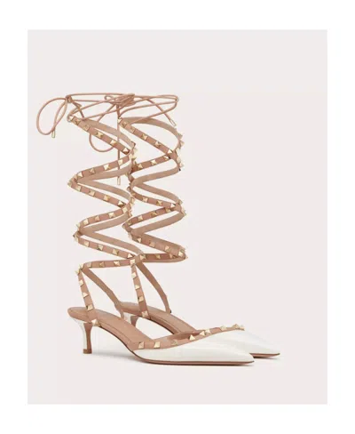 Valentino Rockstud Patent-leather 50mm Pumps In Brown