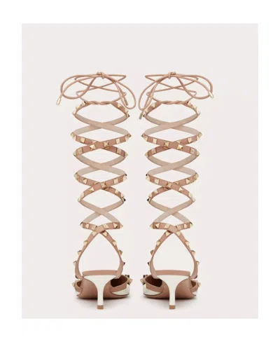 Valentino Rockstud Patent-leather 50mm Pumps In Brown