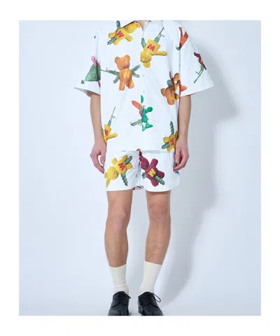 Walter Van Beirendonck Teddy Bear-print Shorts In Multi