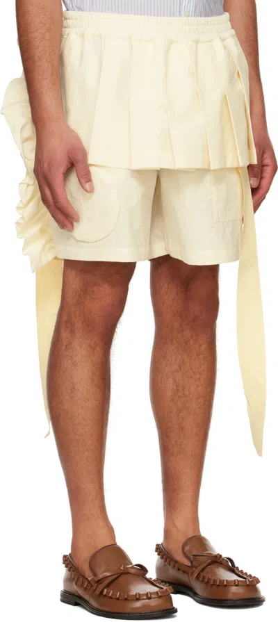 Walter Van Beirendonck Off-white Ringling Shorts In Yellow